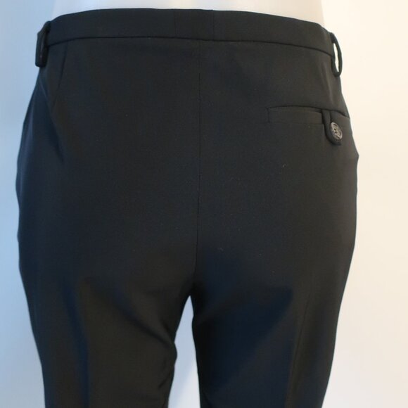 Womens Prada Black Flat Front Ankle Zip Dress Pants 42 US/6 * - Picture 9 of 13